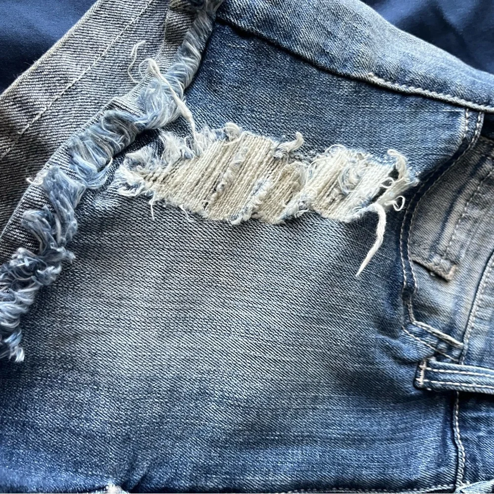 KanCan Blue Distressed Jean Shorts